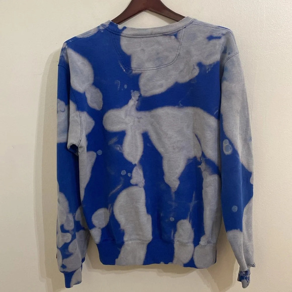 Champion Tie Dye Crew Neck Sweatshirt Medium Thrashed Grunge Holes - Picture 2 of 15